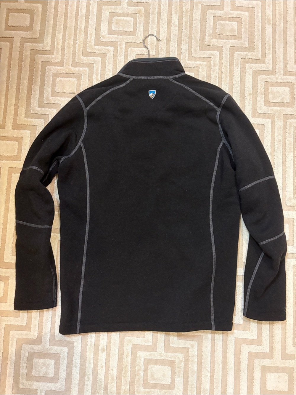 KÜHL Black 1/4 Zip Fleece Pullover with Contrast Stitching - Picture 3 of 5